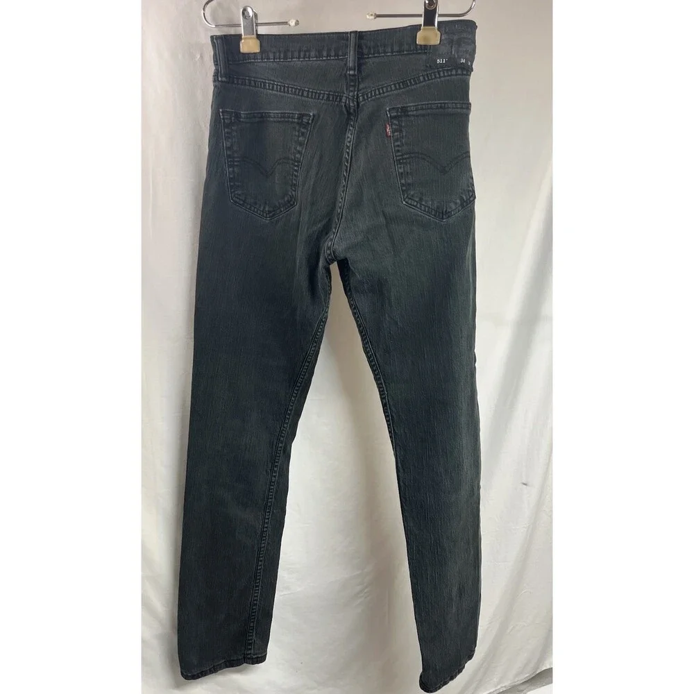 Levi’s 511 Men’s 34x34 Black Wash Denim Slim Fit Straight Leg